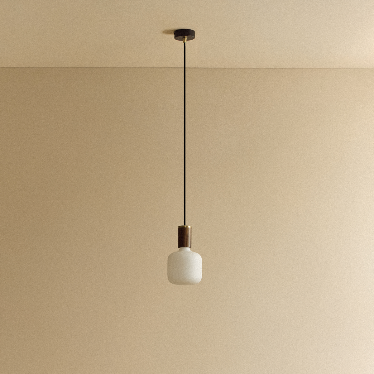 Oblo Pendant Light in Walnut