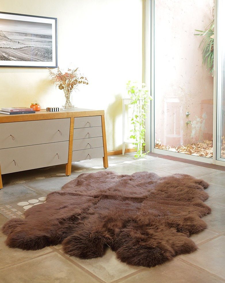 Six Piece Sheepskin Area Rug - Homelosophy, view 8