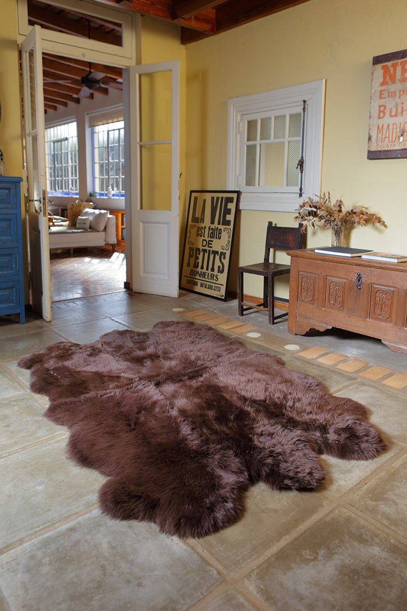 Six Piece Sheepskin Area Rug - Homelosophy, view 10