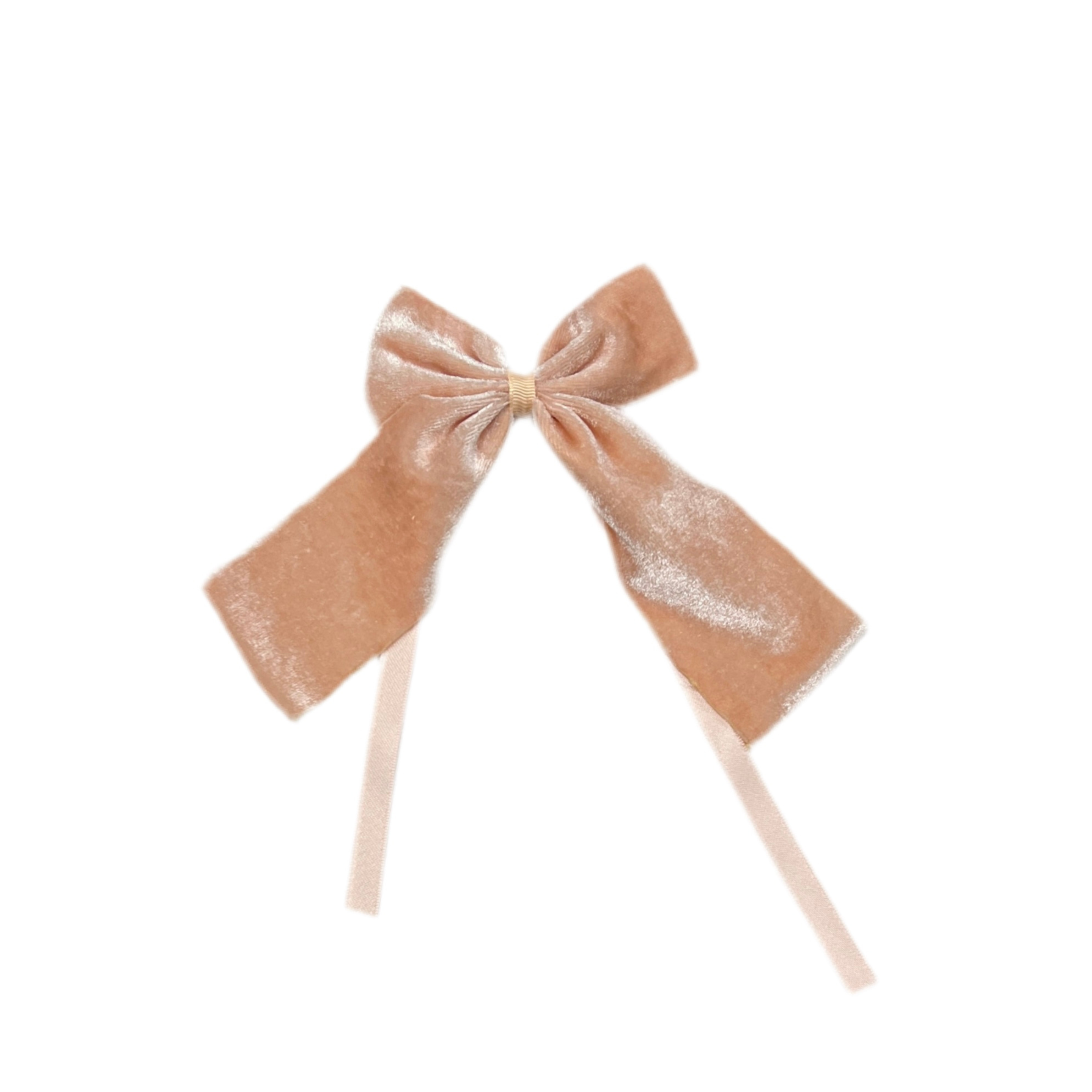Soft Pink Velvet Napkin Bow Tie - Set of 6