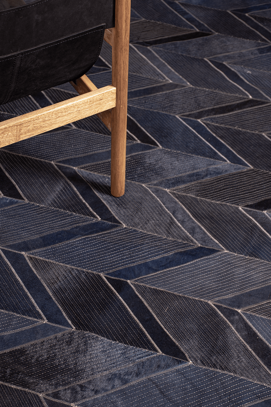 SPECIAL HERRINGBONE – Handcrafted Designer Cowhide Rug - Homelosophy