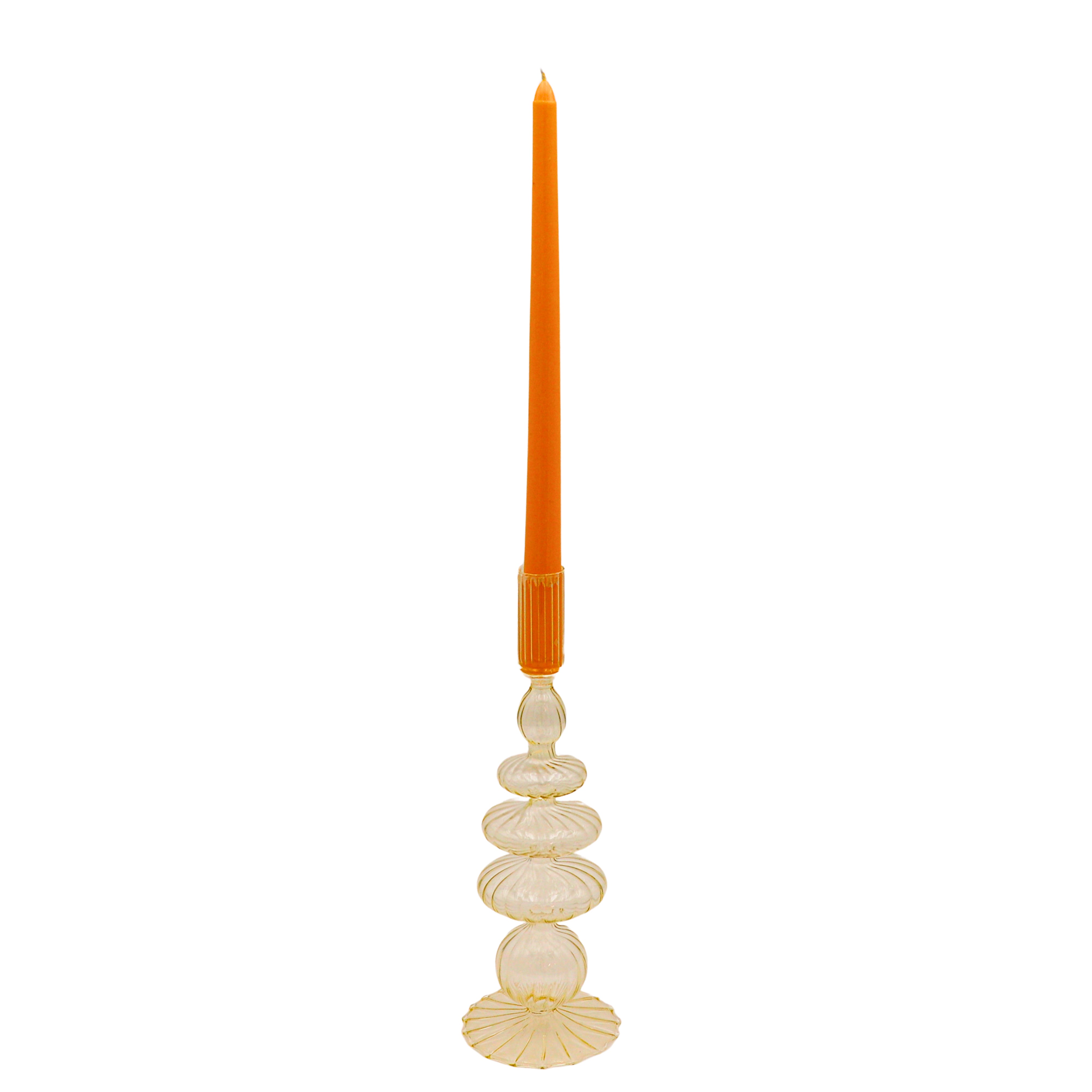 24 Extra Tall Mustard Spice Taper Candle - 6 Packs of 4