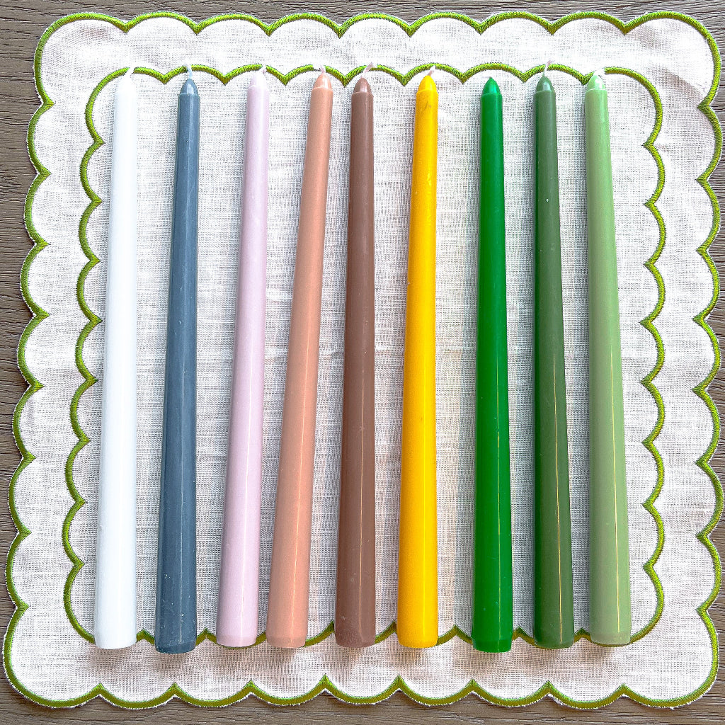 24 Extra Tall Mustard Spice Taper Candle - 6 Packs of 4