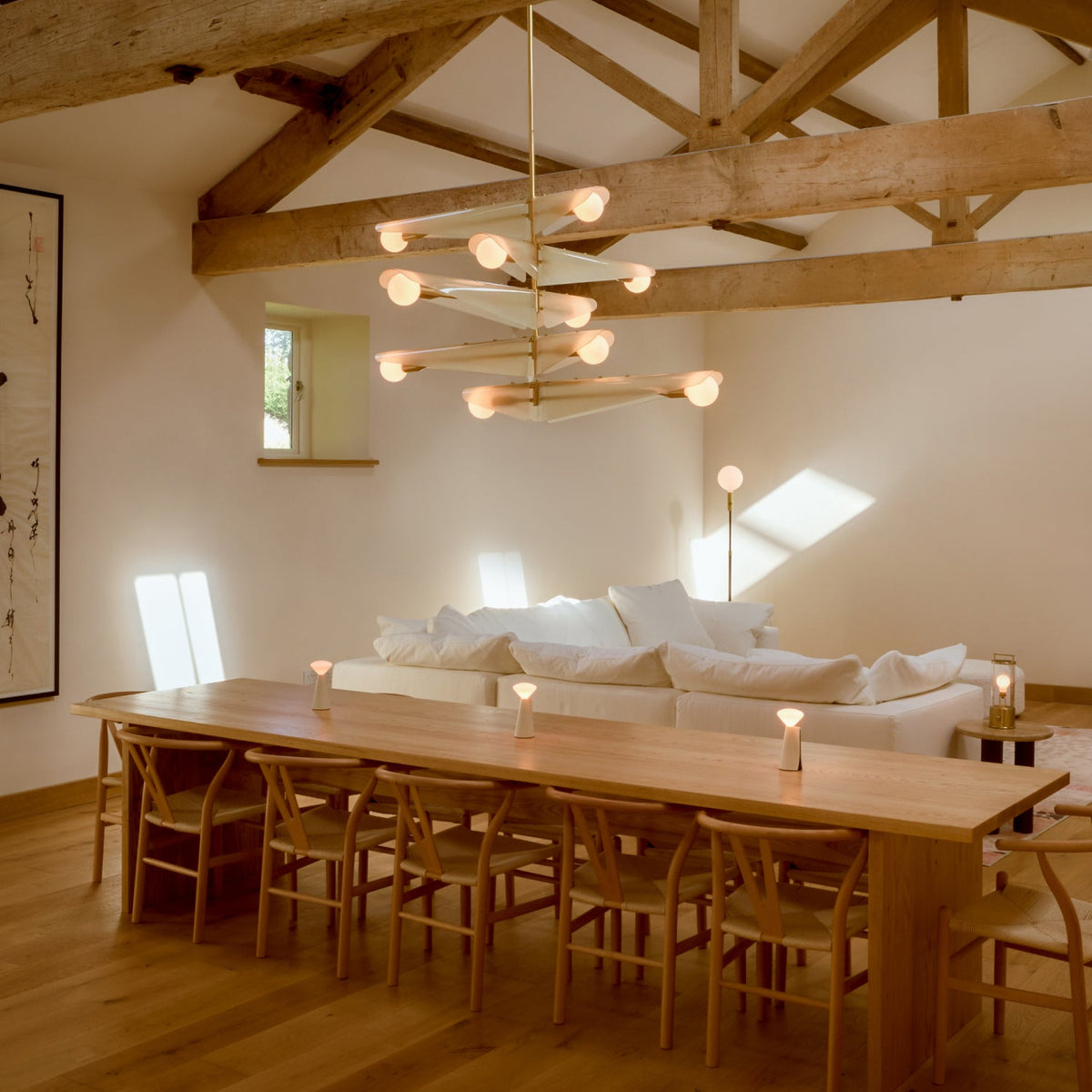 Sycamore Chandelier 5 Tiers in Dusk Pink