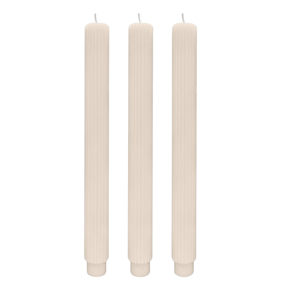 Fluted Taper Candles - Set of 3 - Sweet Water Decor