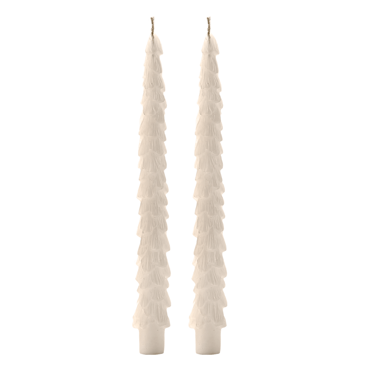 Cream Tree Taper Candles - Set of 2 - Sweet Water Decor