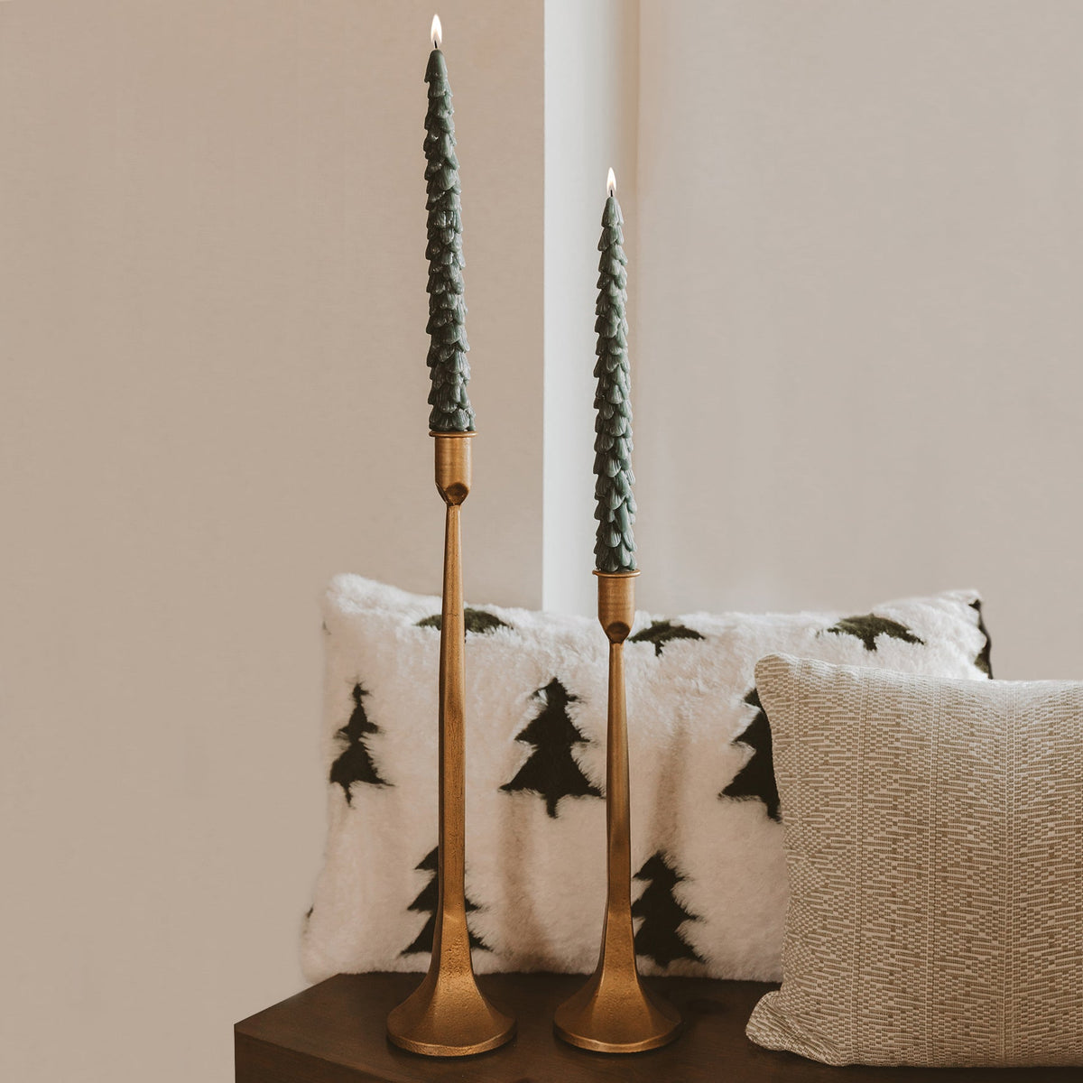 Gold Cast Iron Taper Candle Holders - Sweet Water Decor, view 4