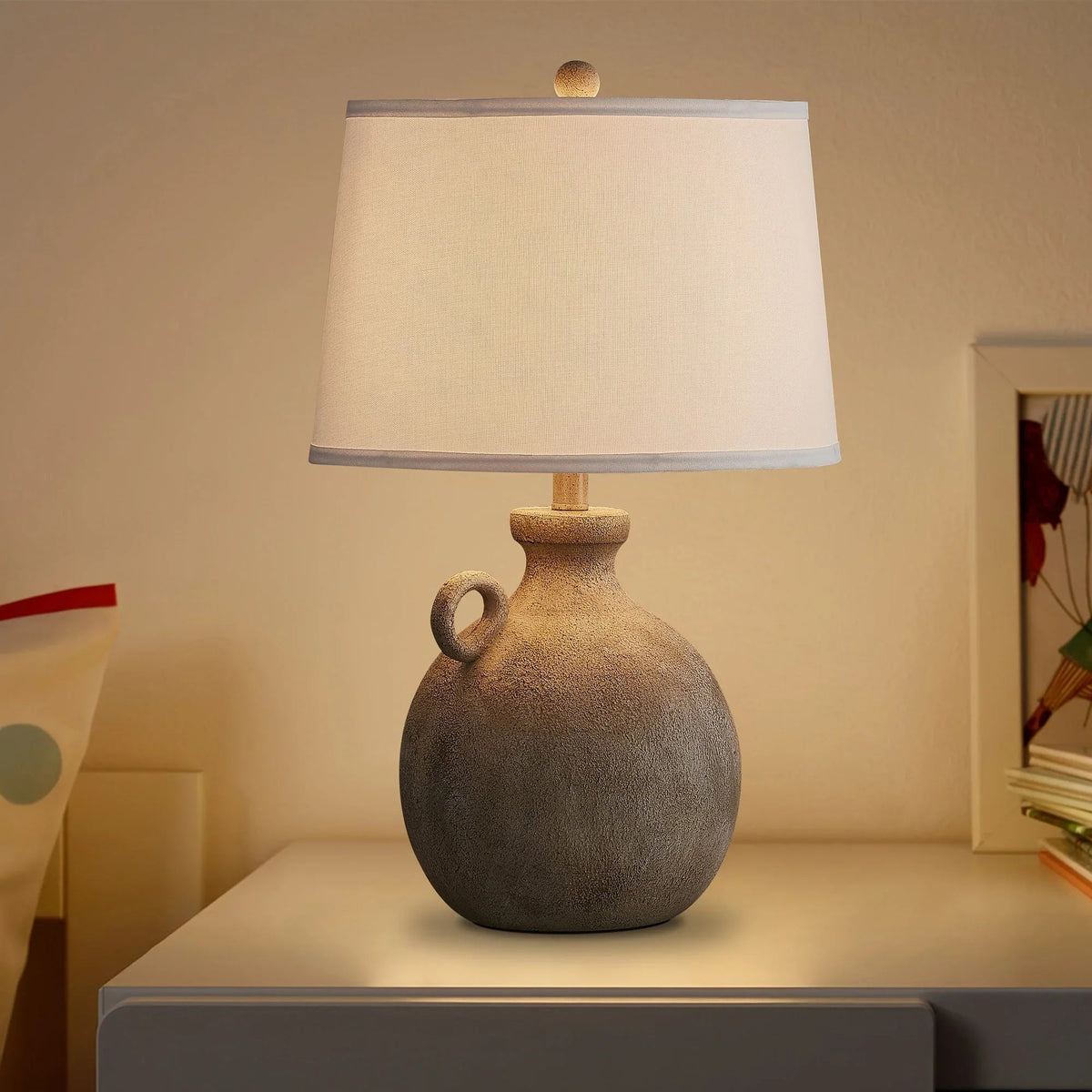Table Lamp - 3-Way Dimmable White
