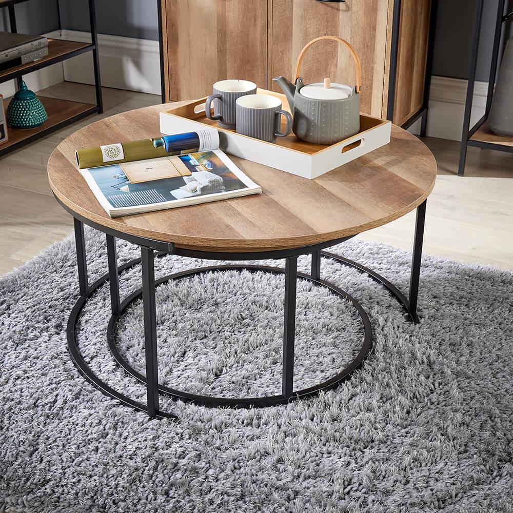 Tables - Stackable Grey Round — House of Avana, view 2 of 60