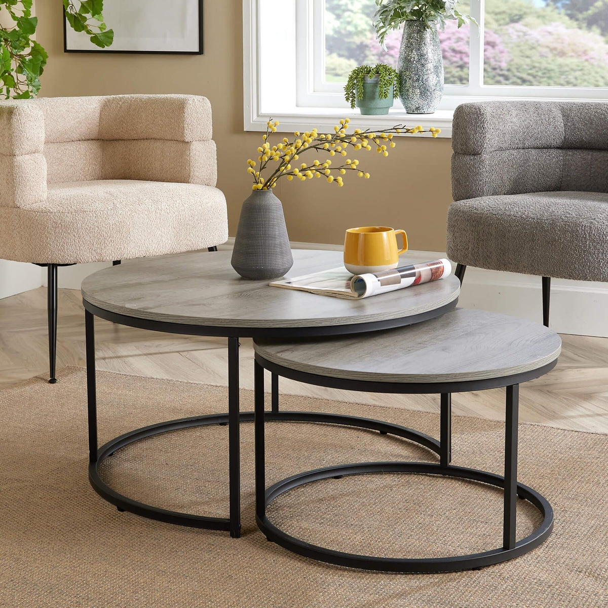 Tables - Stackable Grey Round — House of Avana, view 60 of 60
