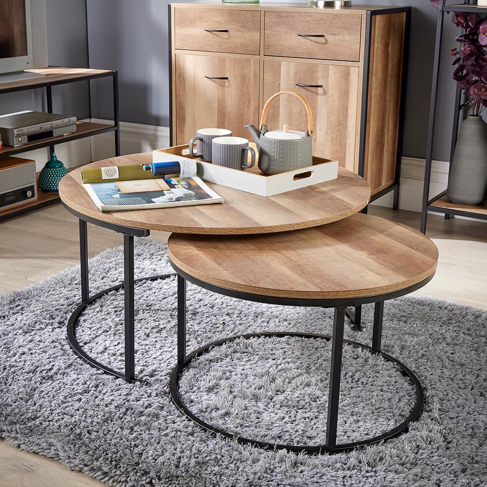 Tables - Stackable Grey Round — House of Avana, view 1 of 60