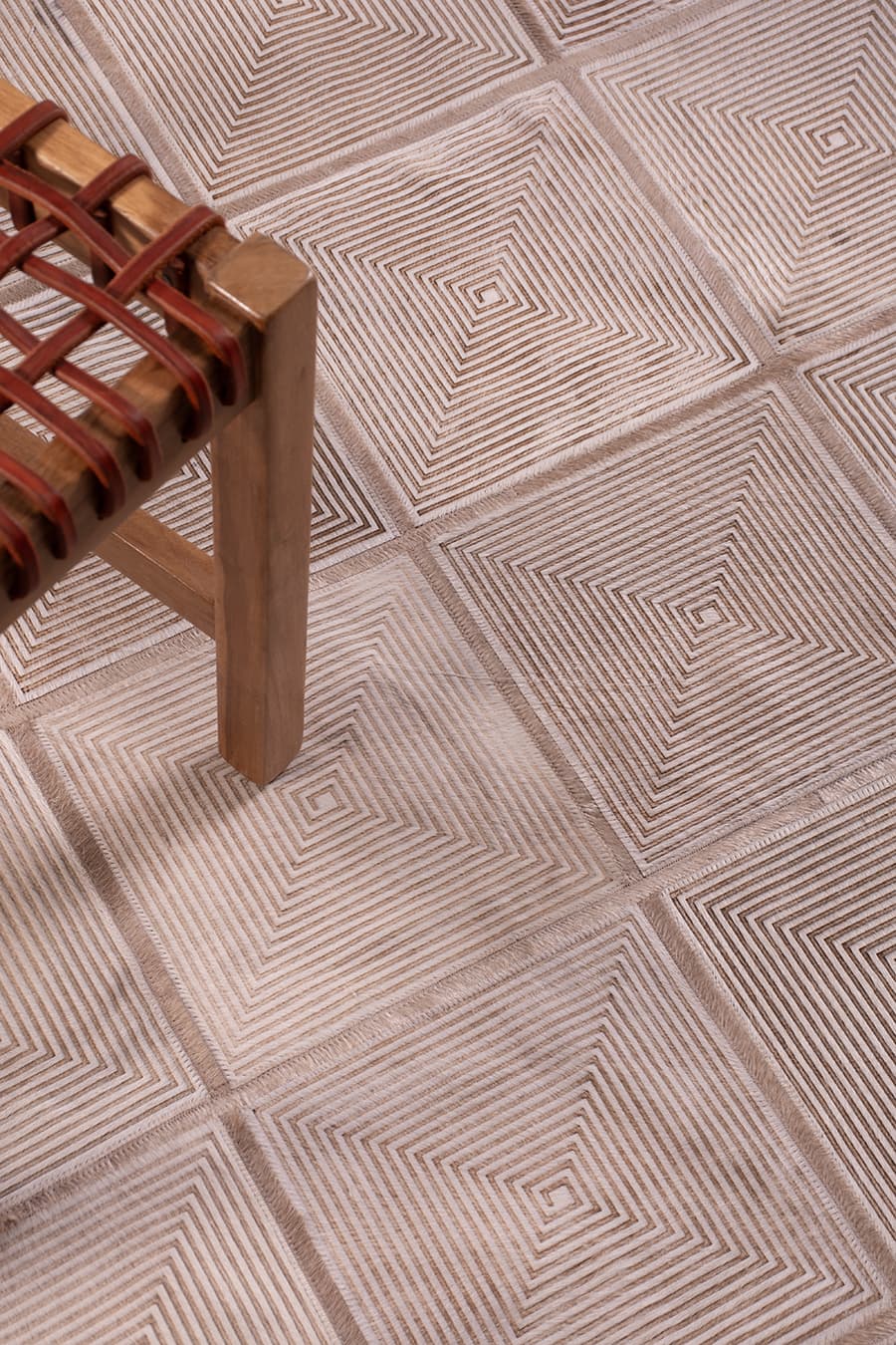THEO LASERED - Natural Cowhide Rug - Homelosophy, view 2