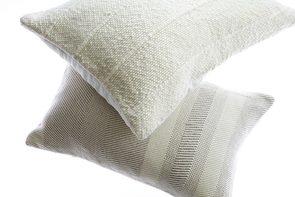 Tinny Stripes Wool Lumbar Pillow - Homelosophy, view 2