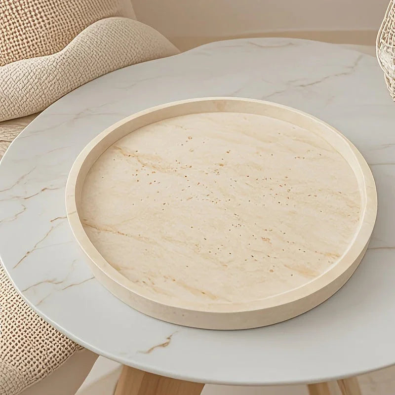 Tray - Natural Yellow Marble Round — House of Avana, view 21 of 22