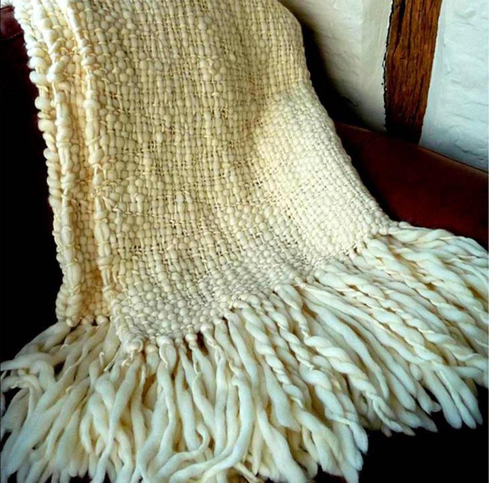 Flame Chunky Wool Blanket - Homelosophy, view 6