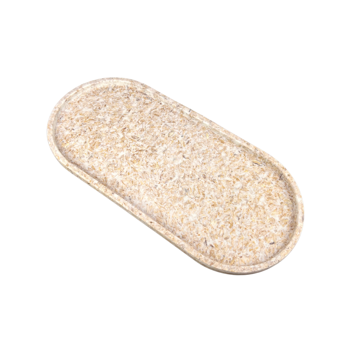 Upcycled Oval Tray: Rice Husk - Source by Studio Skara, view 2