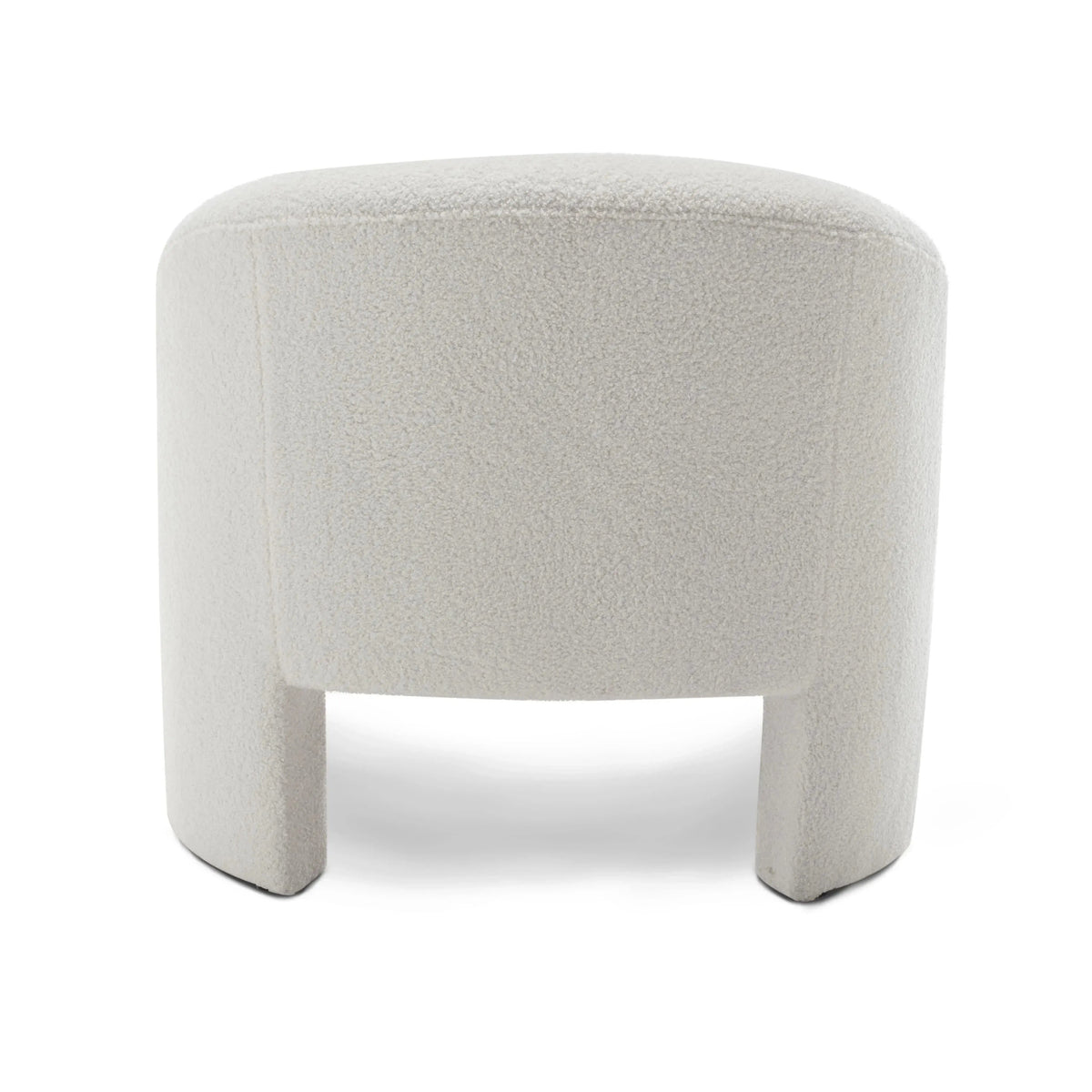 Upholstered Fabric Accent Chair in White with Comfortable Cushioning