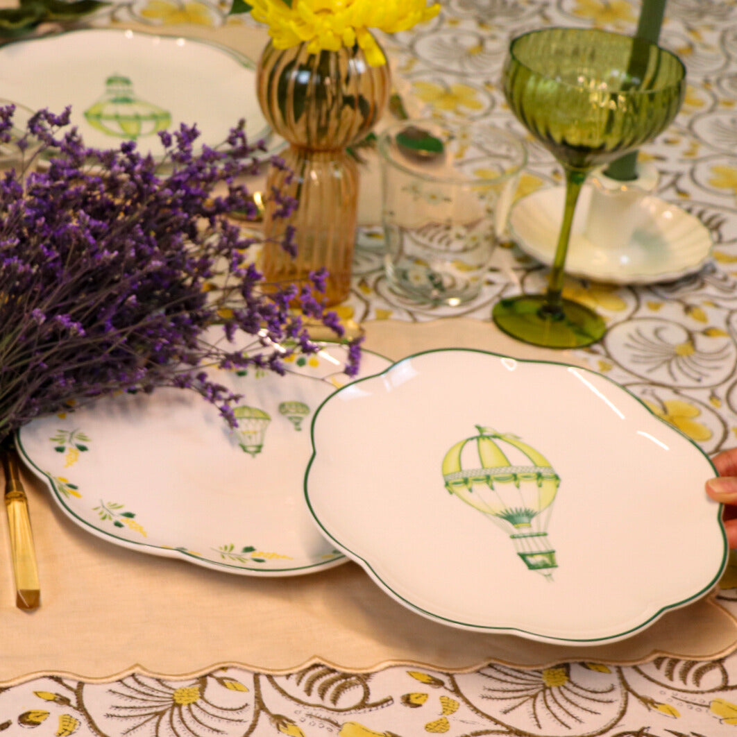 Valensole Lavender Scalloped Starter Plate - Case of 12 Plates (+3 Bonus Plates)