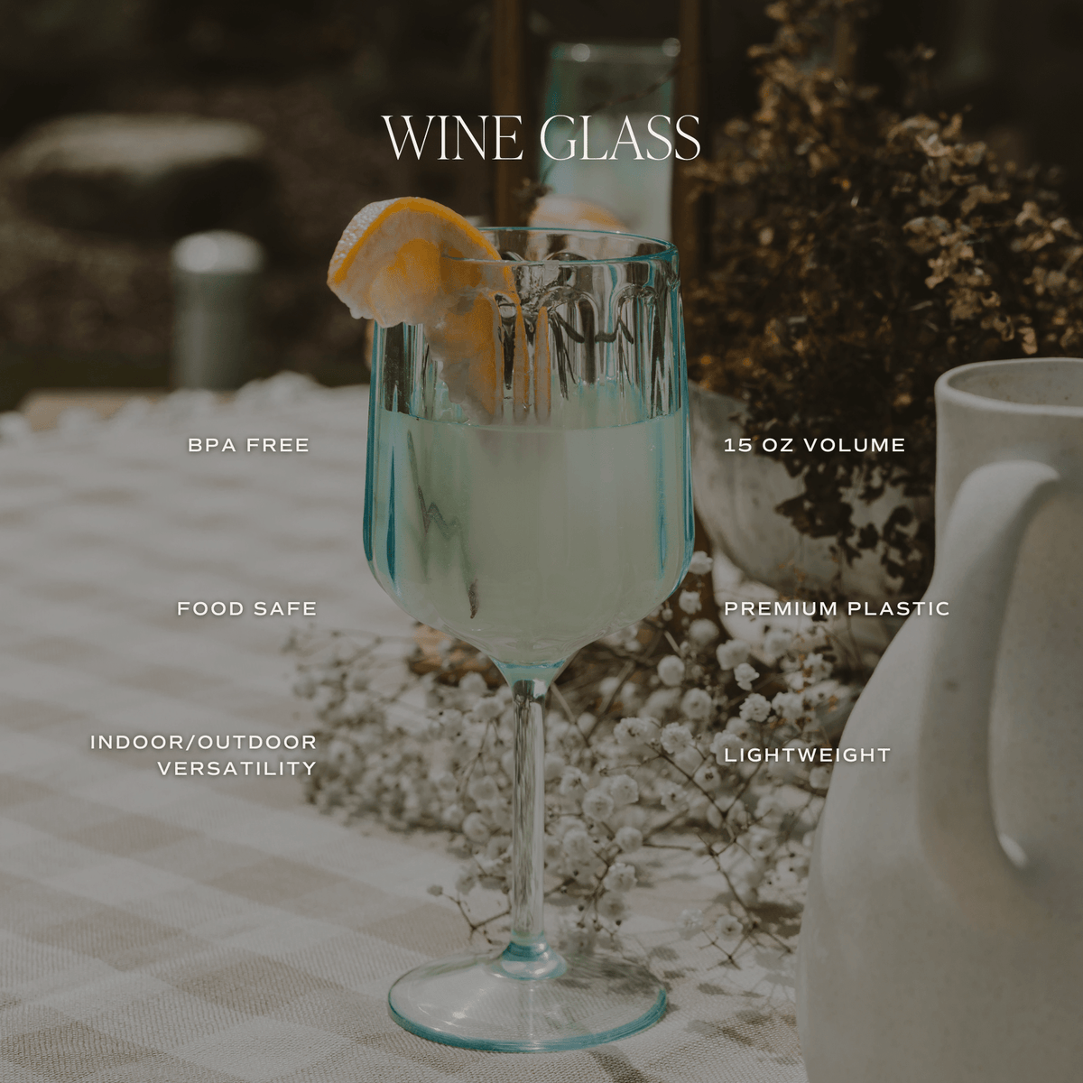 Outdoor Plastic Wine Drinkware - Sweet Water Decor, view 7