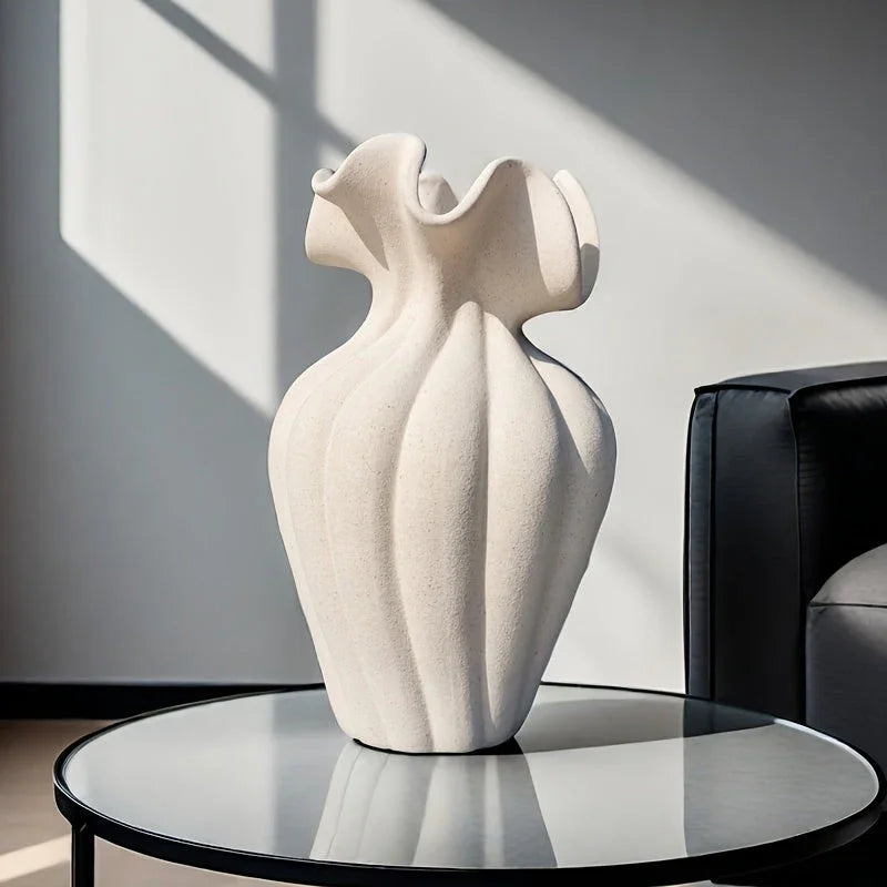 Vase - Striped Ceramic 20cm