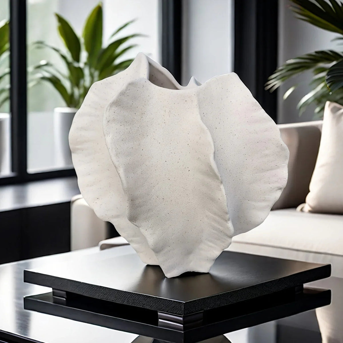 Vase - Textured Ceramic Beige — House of Avana, view 2 of 22