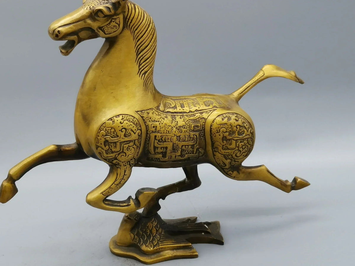 Vintage Bronze Running Horse Statue for Luxury Home & Office Decor — House of Avana, view 2 of 6