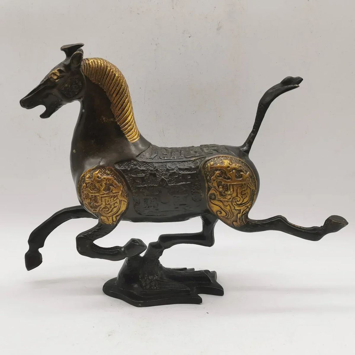 Vintage Bronze Running Horse Statue for Luxury Home & Office Decor — House of Avana, view 4 of 6