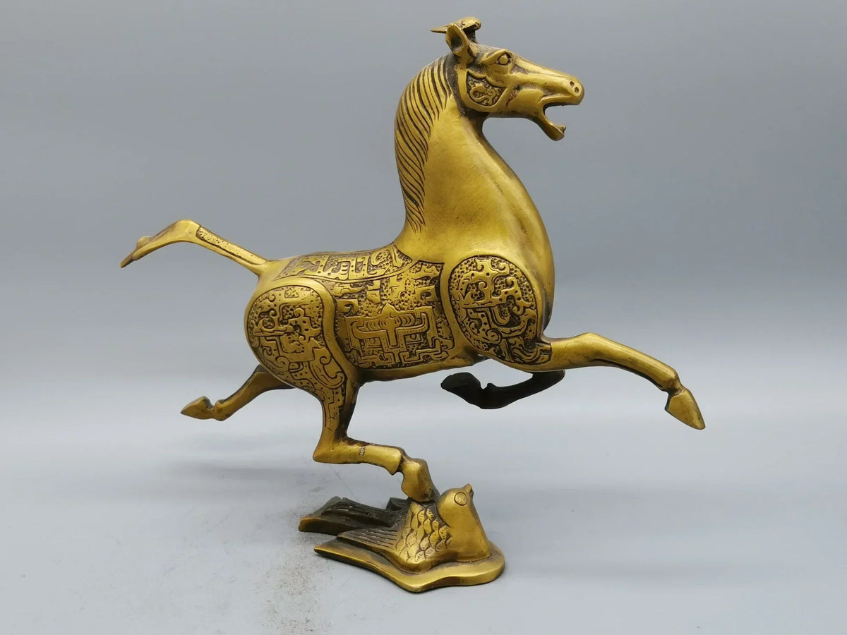 Vintage Bronze Running Horse Statue for Luxury Home & Office Decor — House of Avana, view 1 of 6