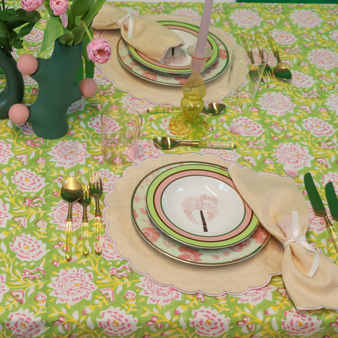 100% Organic Cotton - Viviana Venetia Blooms Tablecloth