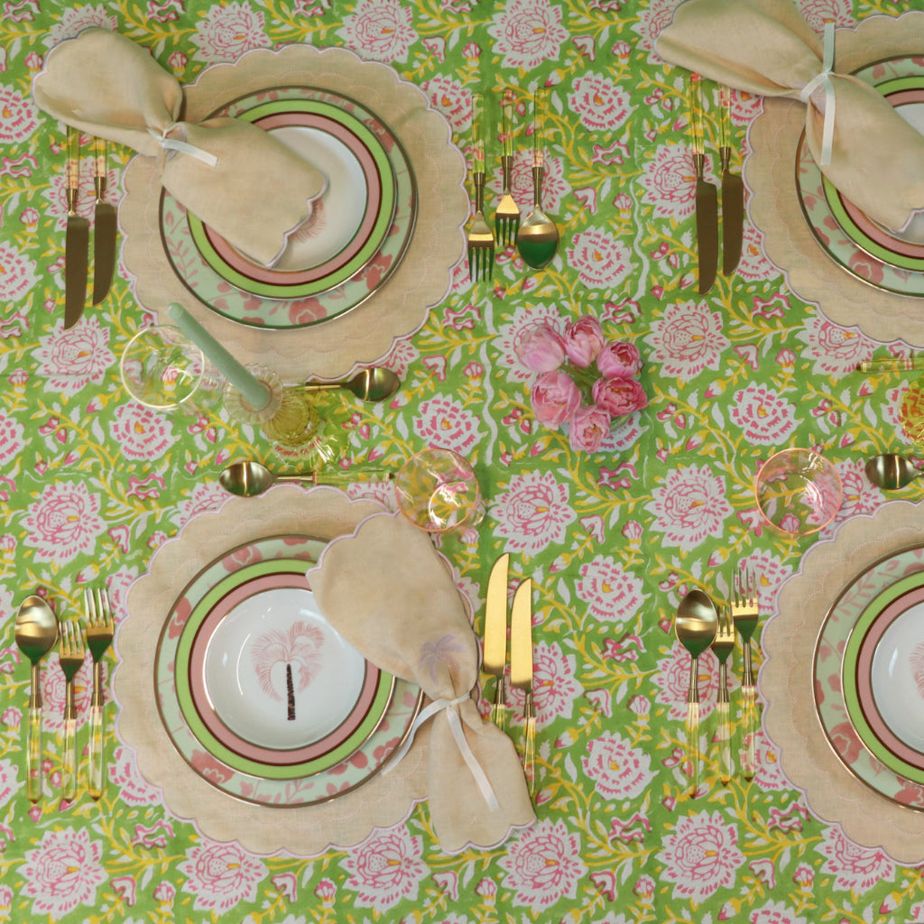 100% Organic Cotton - Viviana Venetia Blooms Tablecloth