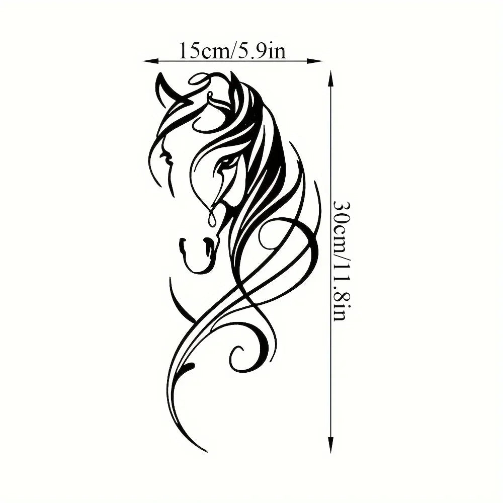 Wall Art - Abstract Horse Black 12-Inch