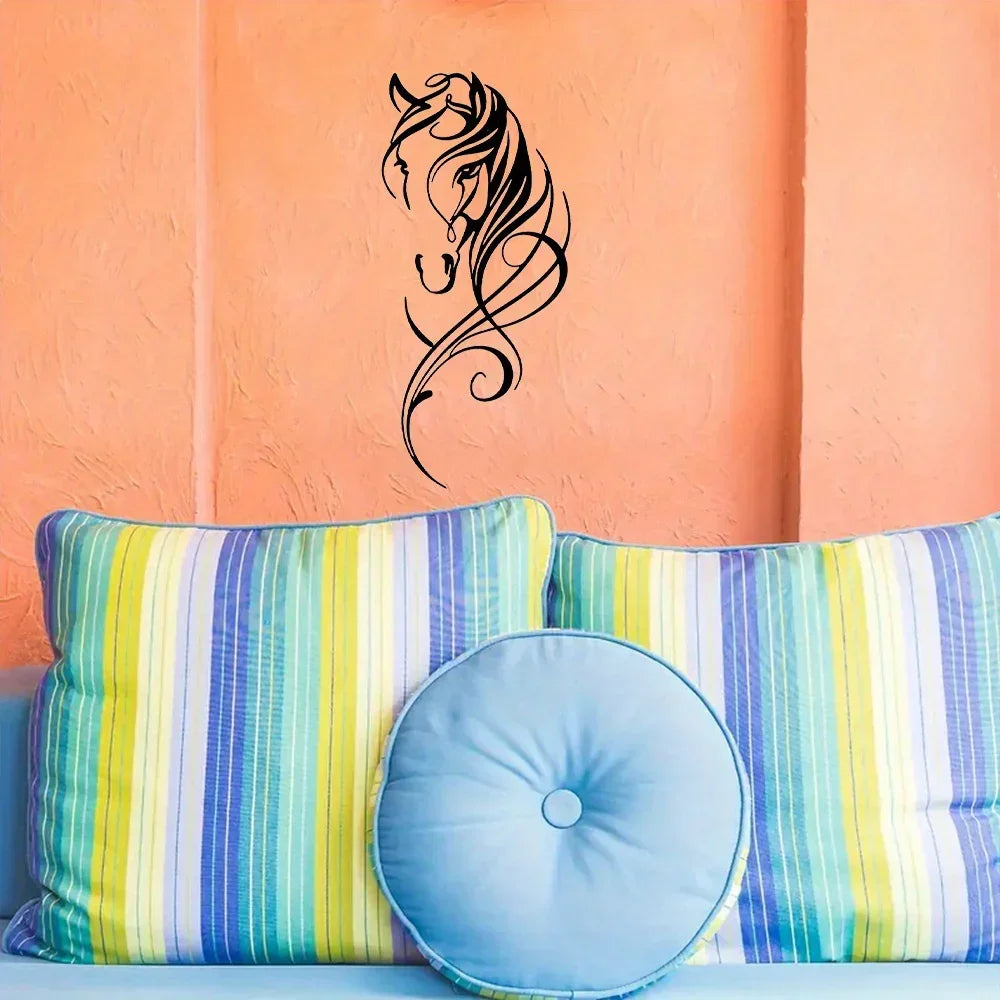 Wall Art - Abstract Horse Black 12-Inch