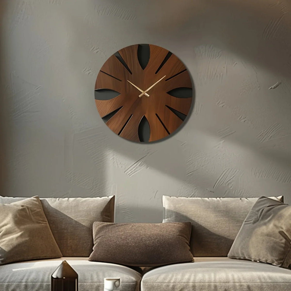 Wall Clock - Artistic Wooden Round
