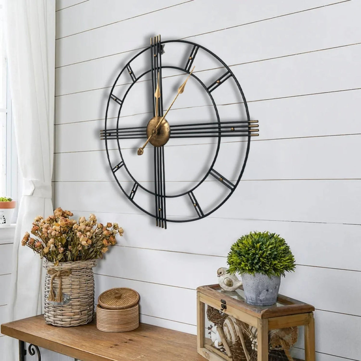 Wall Clock - Roman Numerals Metal Large — House of Avana, view 13 of 28