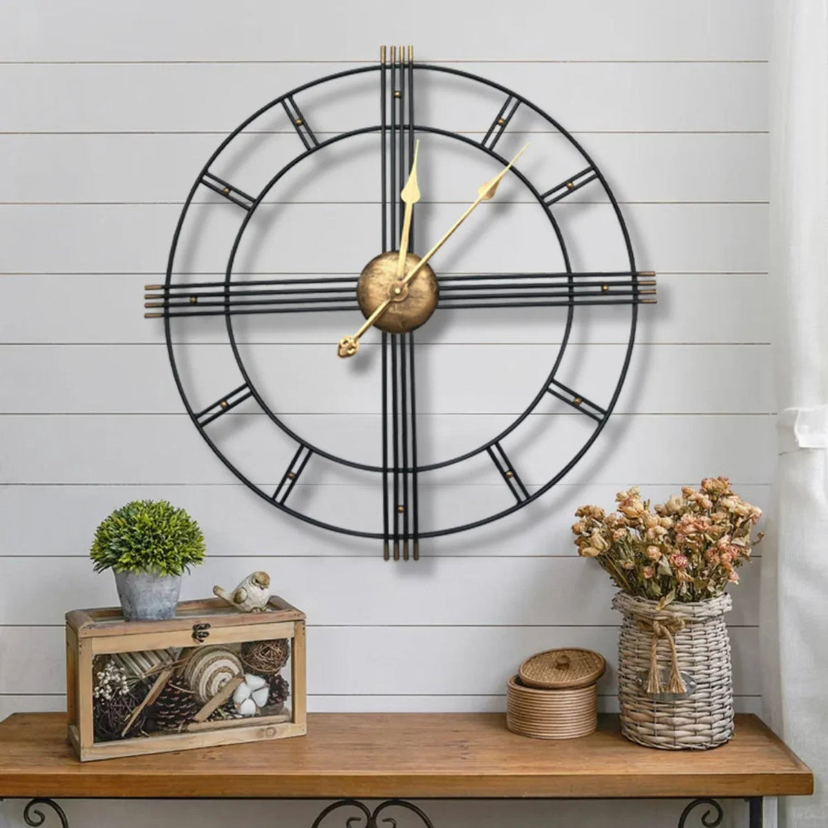 Wall Clock - Roman Numerals Metal Large — House of Avana, view 17 of 28
