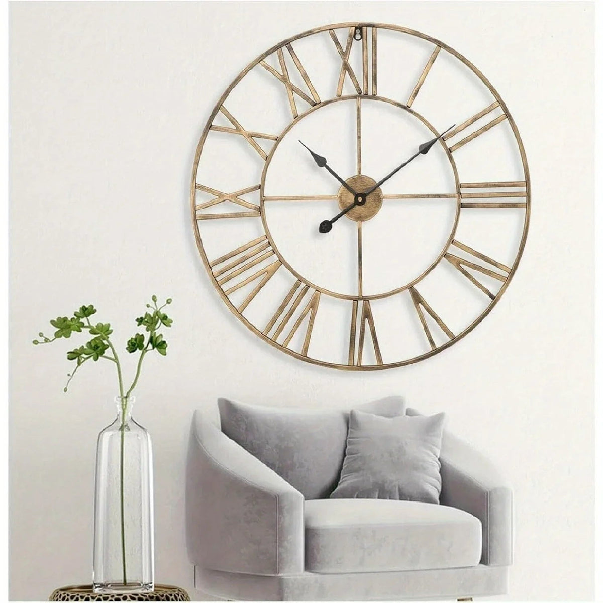 Wall Clock - Silent Metal Roman 12-Inch — House of Avana, view 2 of 18