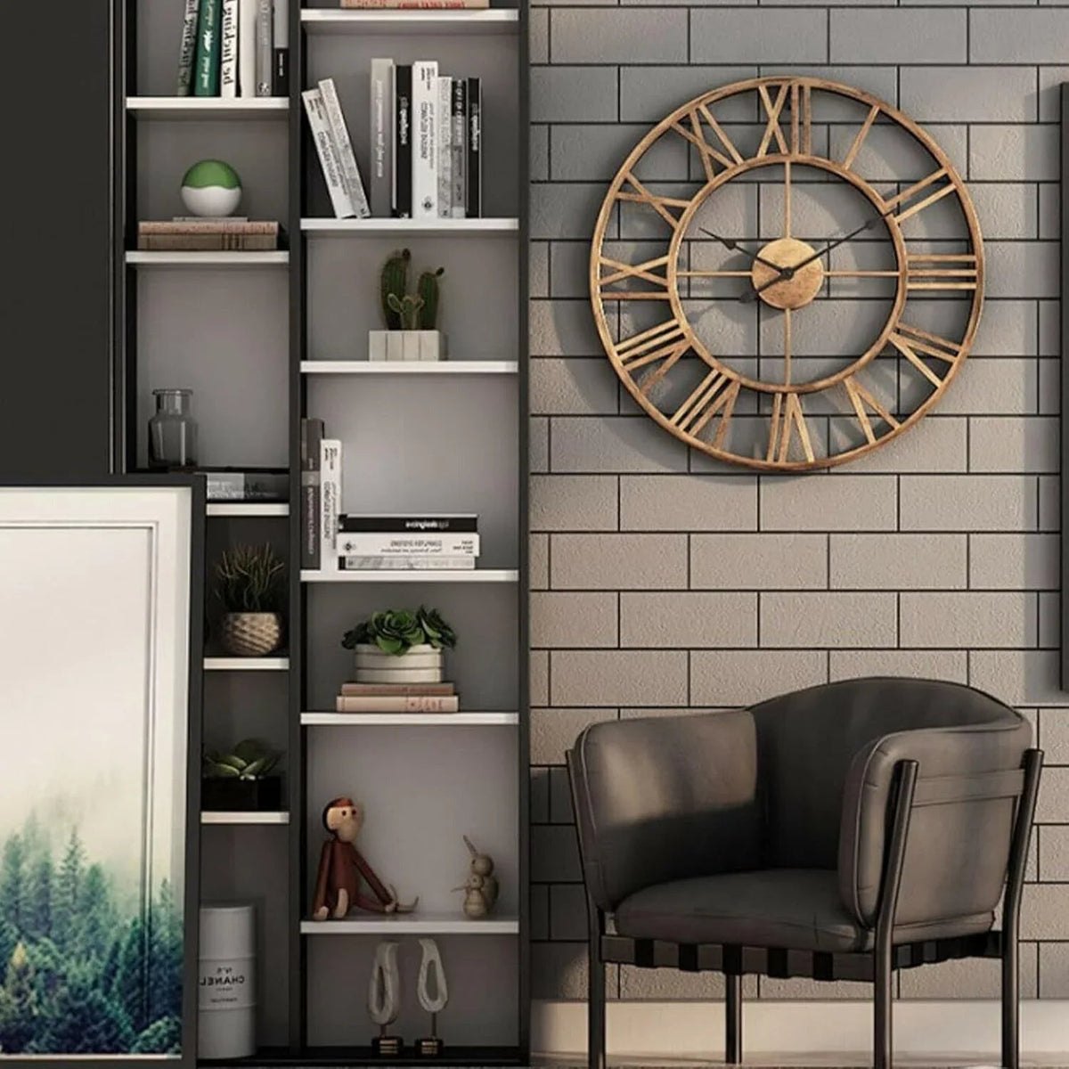 Wall Clock - Silent Metal Roman 12-Inch — House of Avana, view 1 of 18
