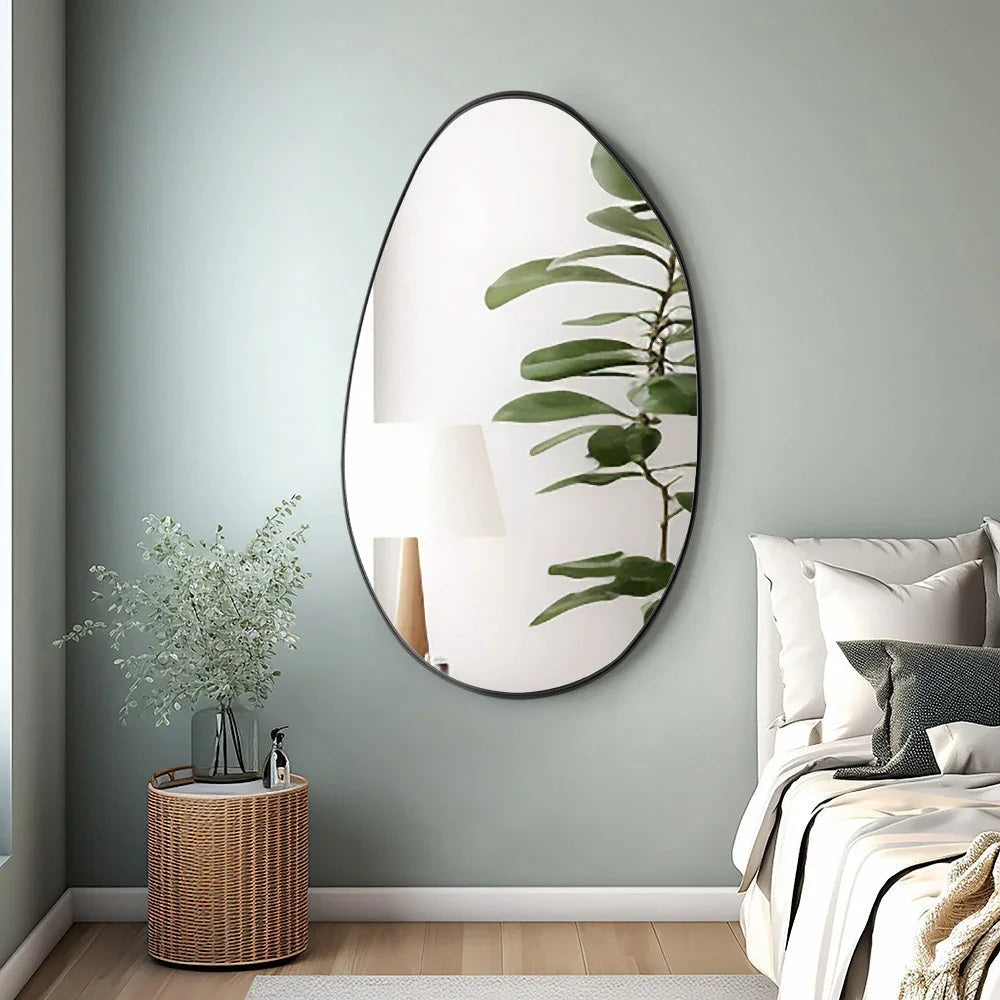 Wall Mirror - Asymmetrical Black 53x90cm — House of Avana, view 9 of 34