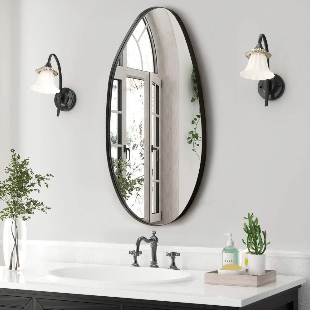 Wall Mirror - Asymmetrical Black 53x90cm — House of Avana, view 18 of 34