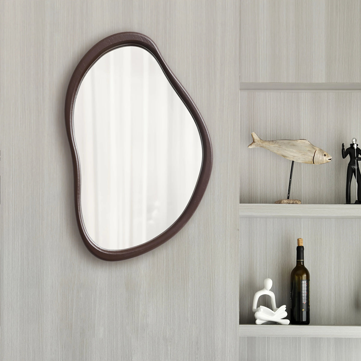 Wall Mirror - Decorative Wooden 39x25cm — House of Avana, view 1 of 6