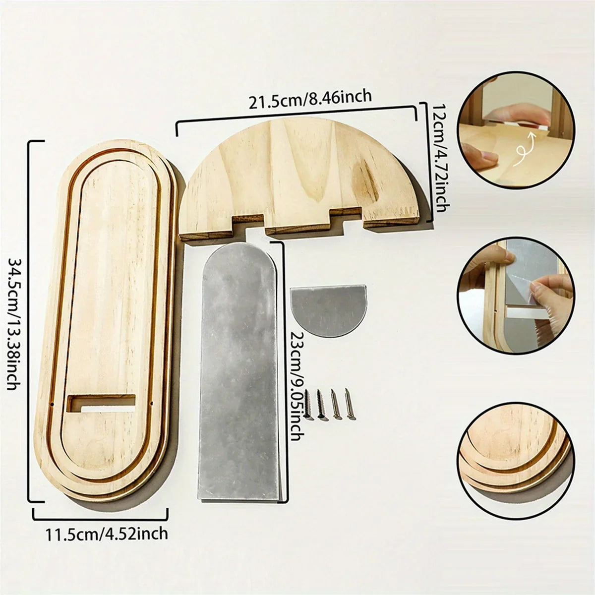 Wall Mirror - Natural Wooden Oval — House of Avana, view 2 of 18
