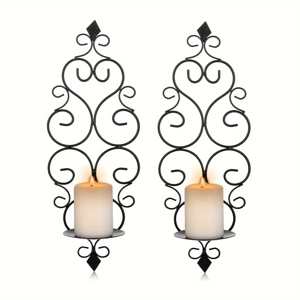 Wall Sconce - Hanging Metal Black Set — House of Avana, view 2 of 14