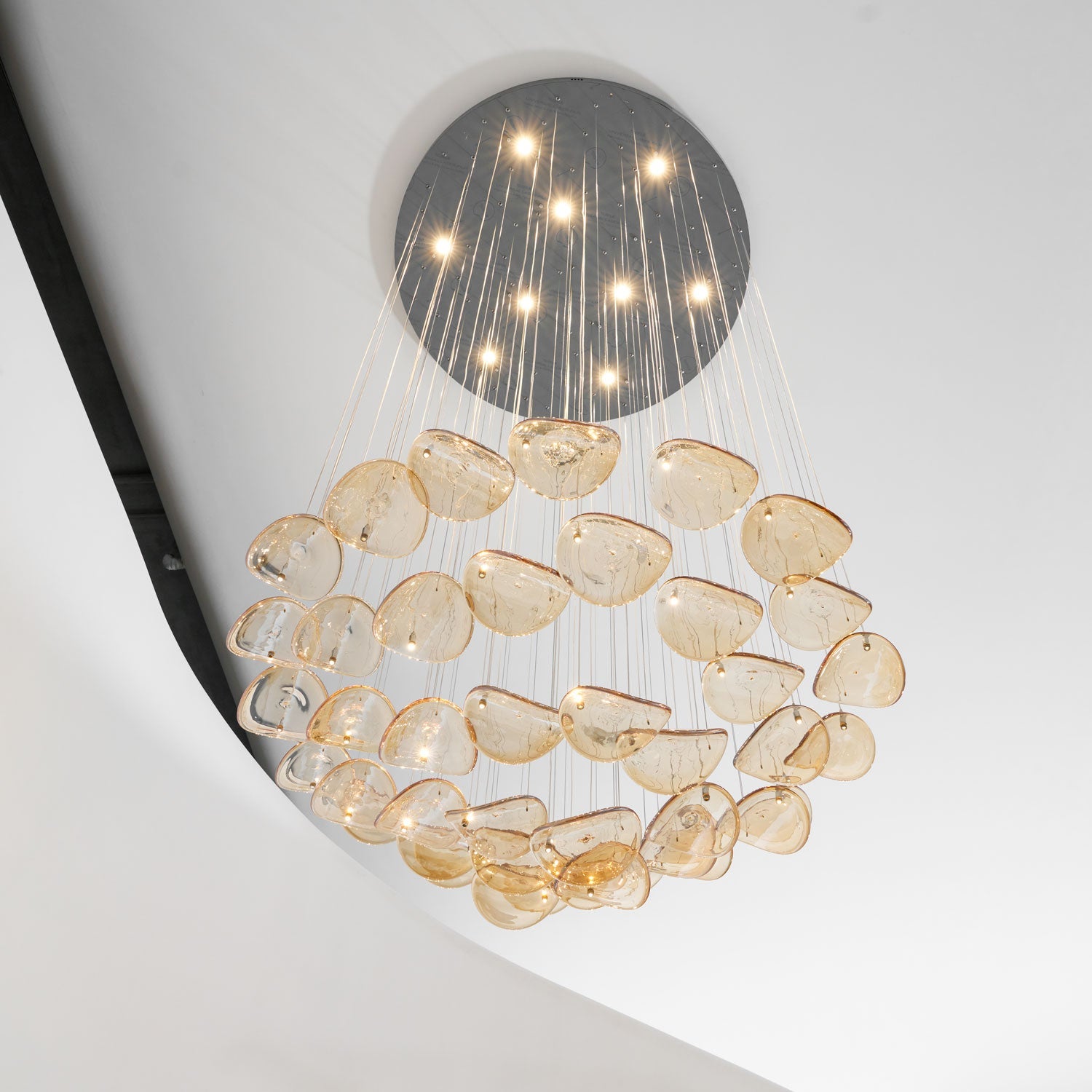 DIY Floating Leaf Chandelier