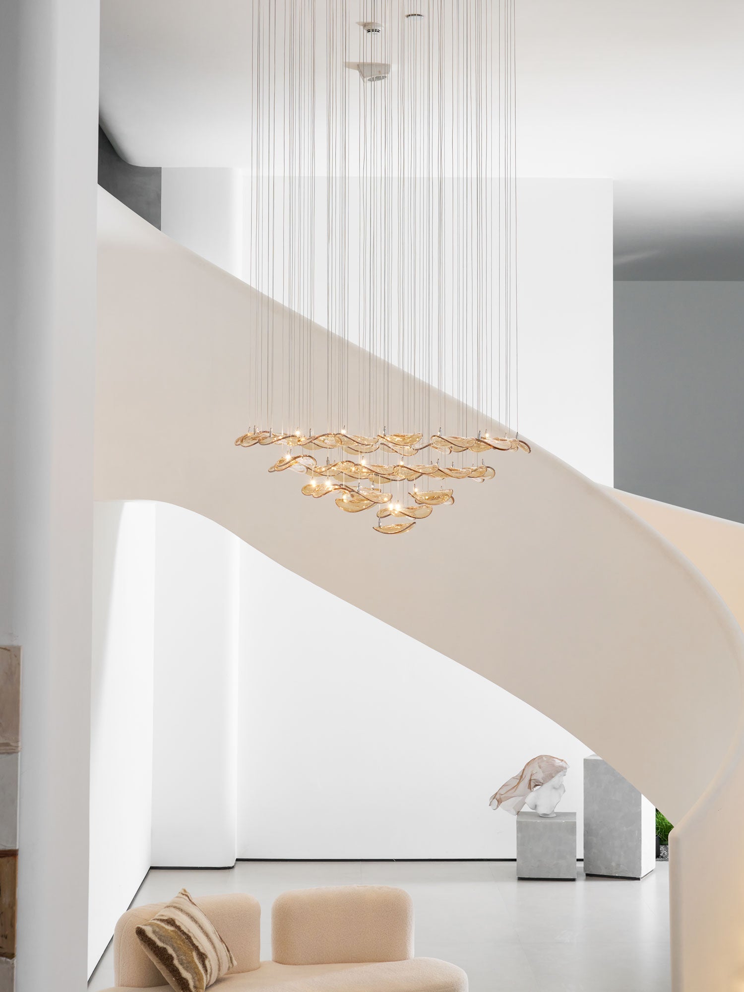 DIY Floating Leaf Chandelier