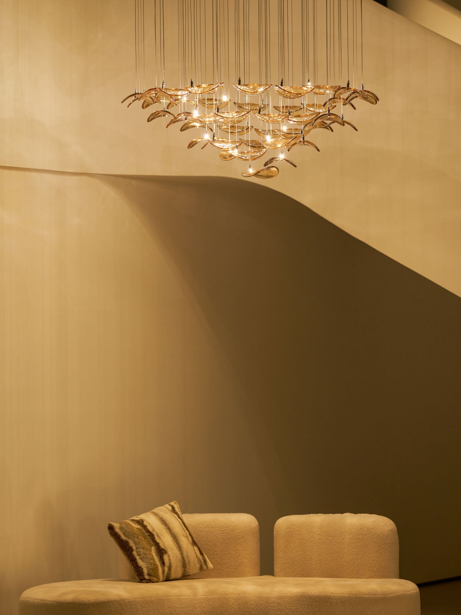 DIY Floating Leaf Chandelier