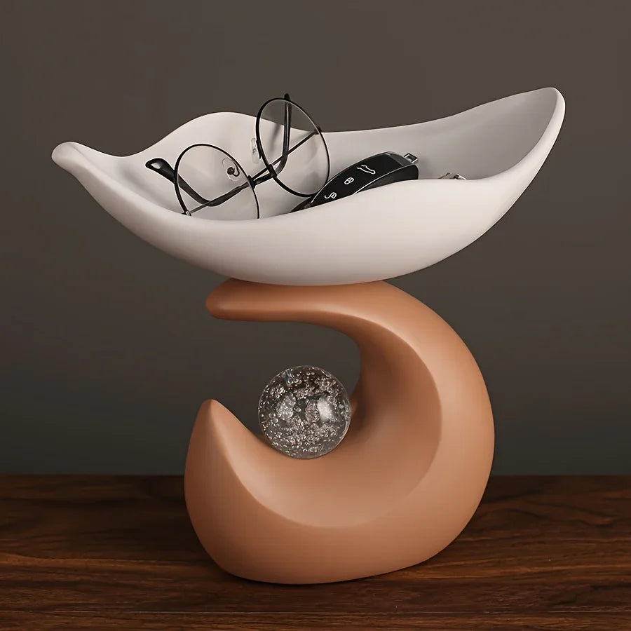 Wavy Entryway Trinket Tray with Crystal Ball — House of Avana, view 2 of 24
