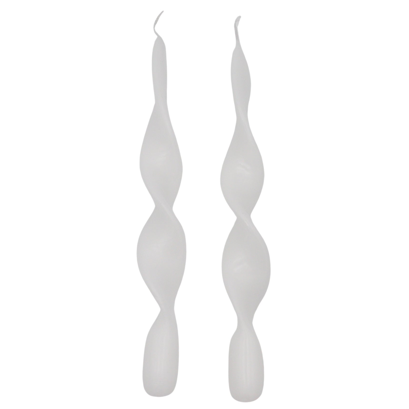 20 White Cotton Swirl Candles - 10 Packs of 2