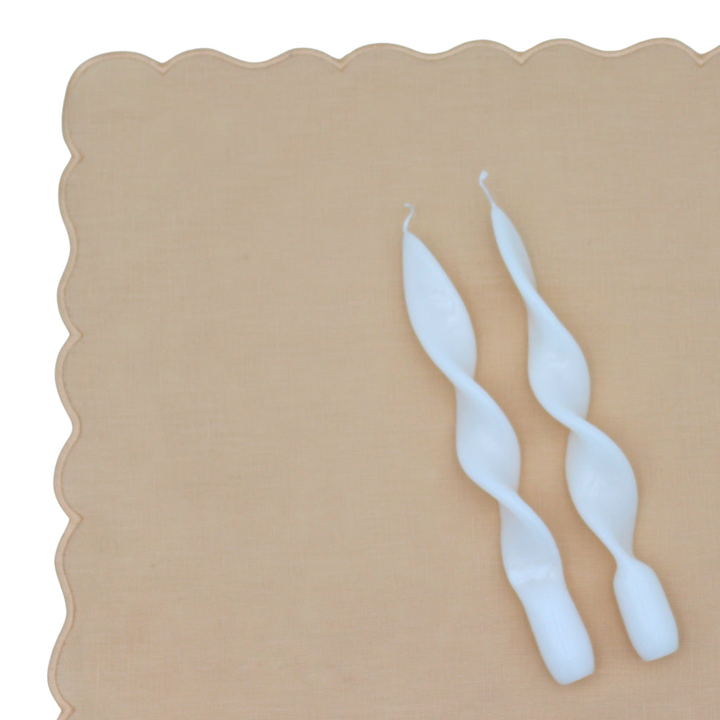 20 White Cotton Swirl Candles - 10 Packs of 2