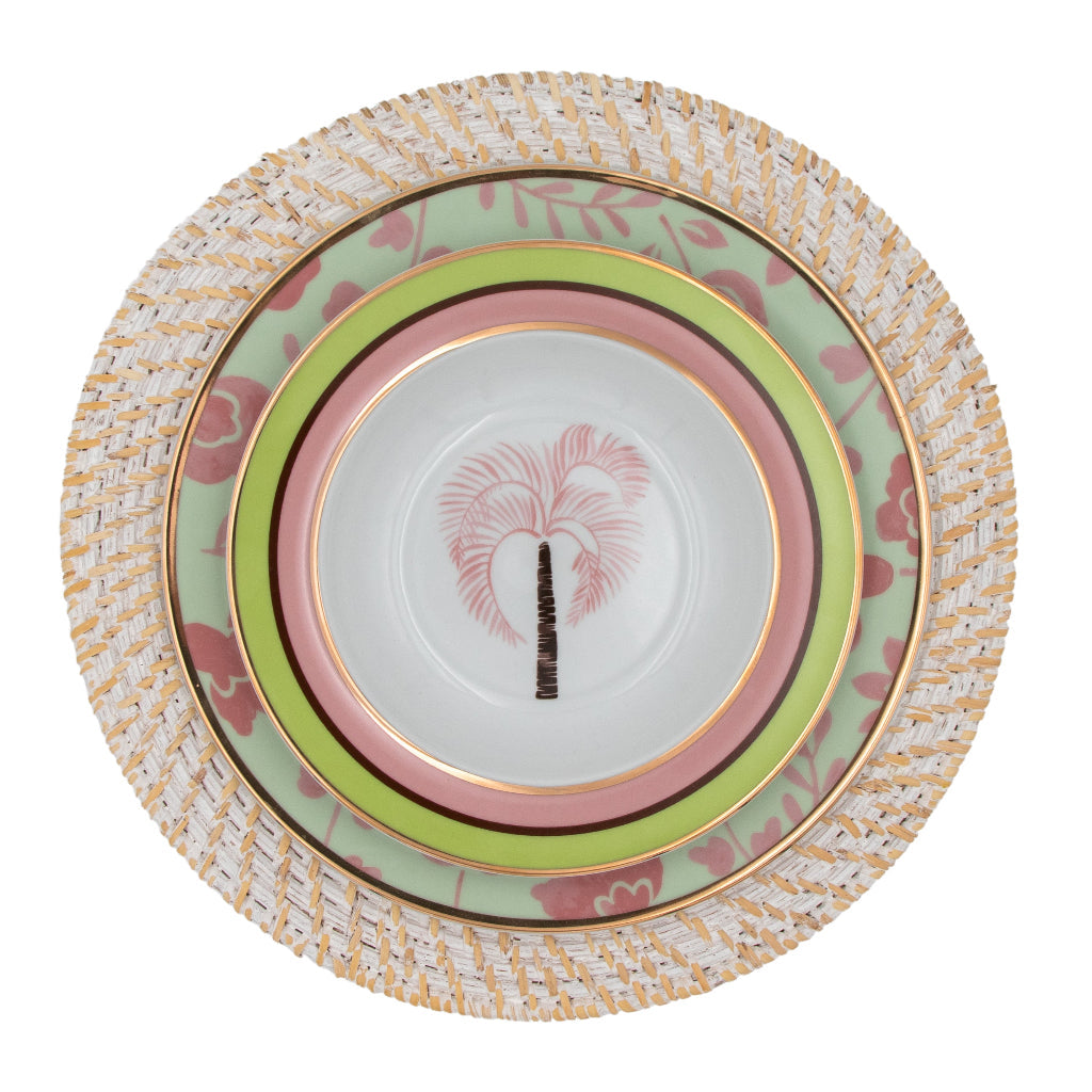 White Rattan Charger - Set of 4