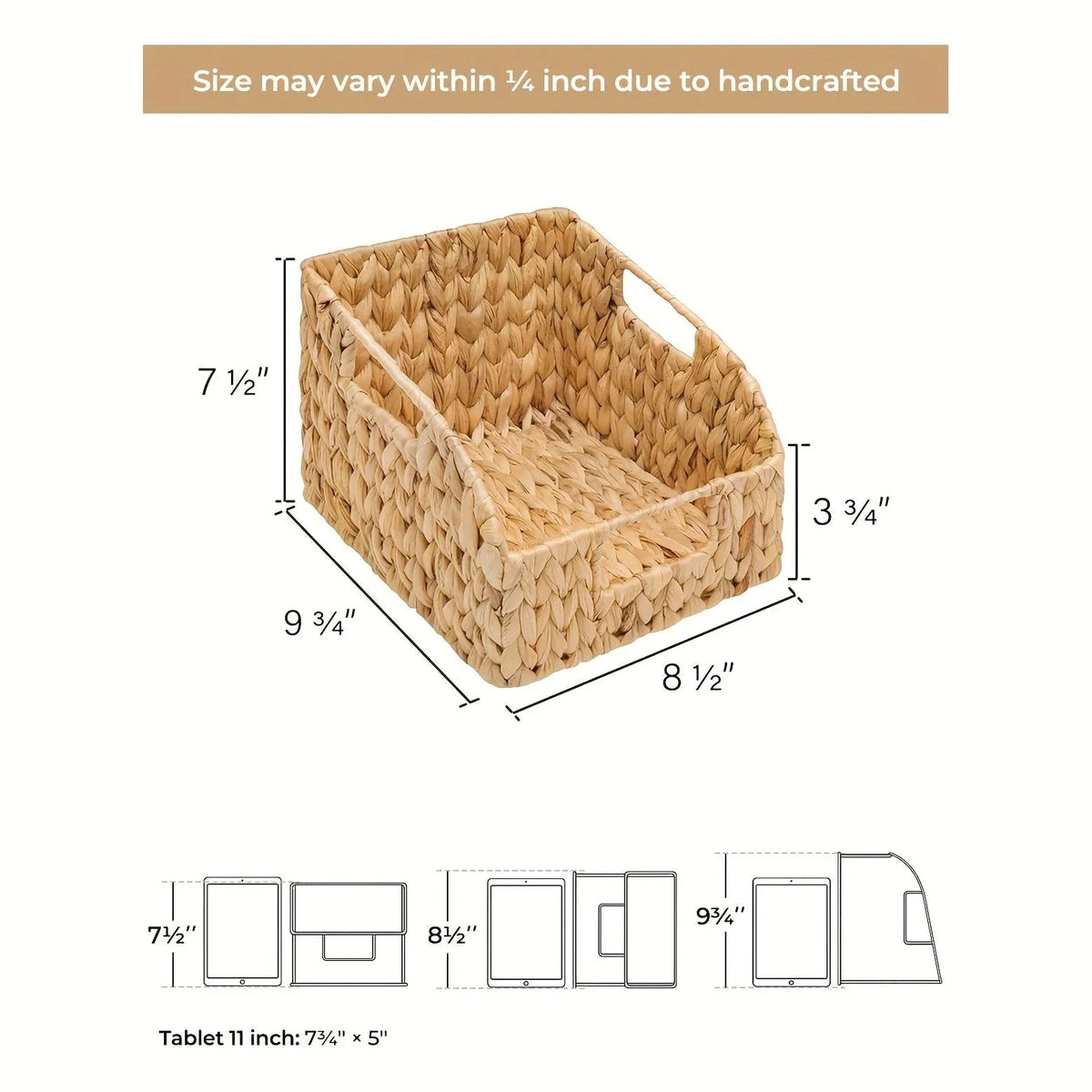 Wicker Baskets - Storage Natural 2 Pack